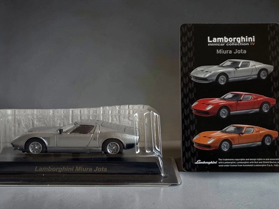 Kyosho Lamborghini Miura Jota Silver Minicar Collection IV 1:64 Scale