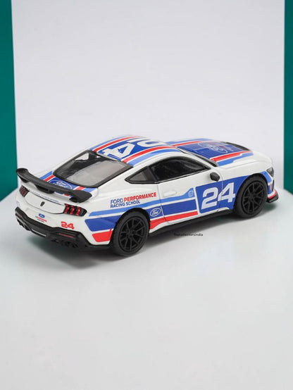 Mini GT #1172: Ford Mustang Dark Horse #24 Ford Performance Racing School Imported 1:64 Scal Box And Blister