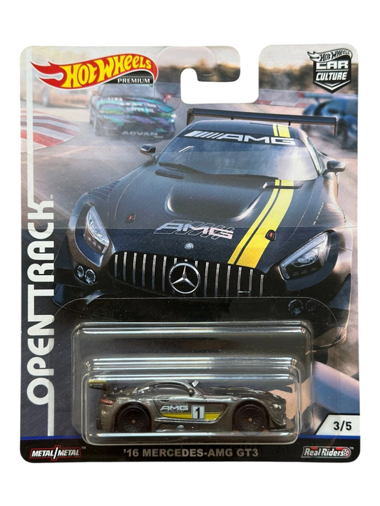 HotWheels Car Culture Open Track 16 Mercedes-AMG GT3 Imported Premium 1:64 Scale