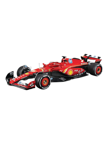 Bburago 1:24 Scuderia Ferrari SF-24 Formula 1 Race Car with Charles Leclerc Driver Figure (2024) Diecast Model