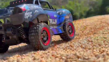 Rally High Speed Vehicle RC Remote Control Track Car 2.4GHz With LED Light , Largest Rubber Wheels, Rechargeable Battery Premium Look (Top speed 20 km/H) 1:18 Scale