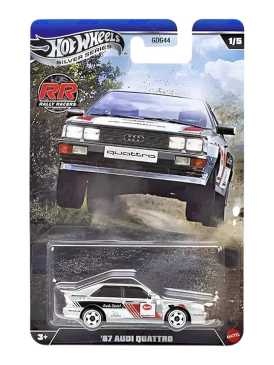 HotWheels Silver Series "87 Audi Quattro Imported Mainline 1:64 Scale Card Art