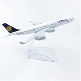 Aircraft Model Lufthansa 16cm Alloy Aircraft Airbus A340 Airplane (Code-117)