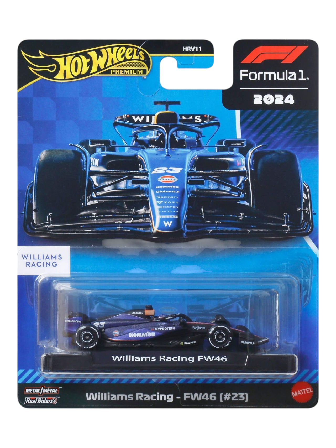 HotWheels Formula 1 (F1) 2024 Williams Racing - FW46 (#23) Imported Premium 1:64 Scale