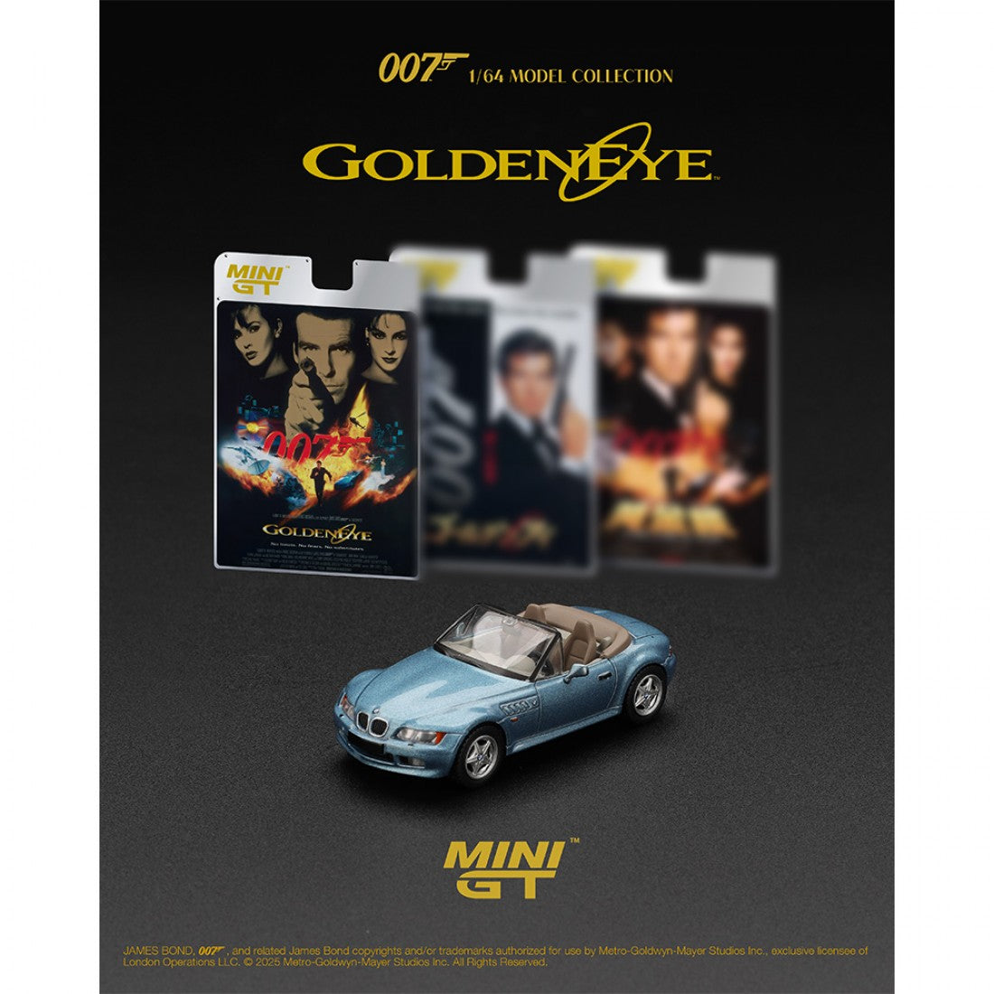 MINI GT ( 914) BMW Z3 James Bond "GoldenEye" - English Blister Packaging 1:64 Scale Diecast Model
