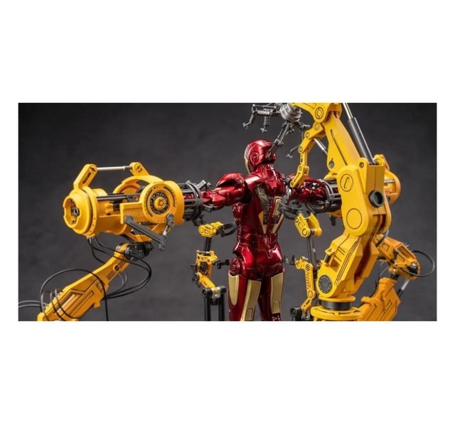 ZD Toys Marvel studios Infinity Saga 'Iron man Mark IV Suit - Up Gantry Action Figure
