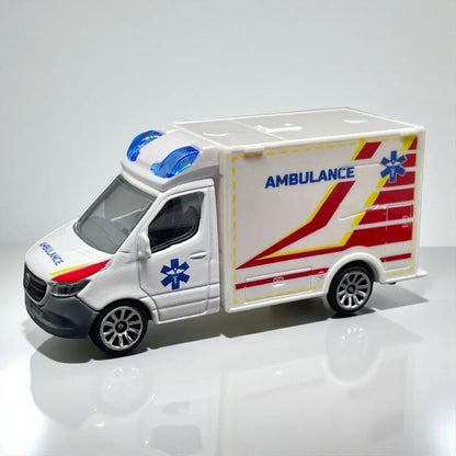 Majorette Ambulance Die-Cast Toy Vehicle | Emergency Rescue Series | Collectible Miniature Model Car 1:64 Scale