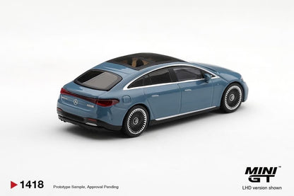 PRE-ORDER Mini GT- 1418 Mercedes-AMG EQS 53 Blue 1:64 Scale Diecast  Box/Blister (ETA- March 2027)