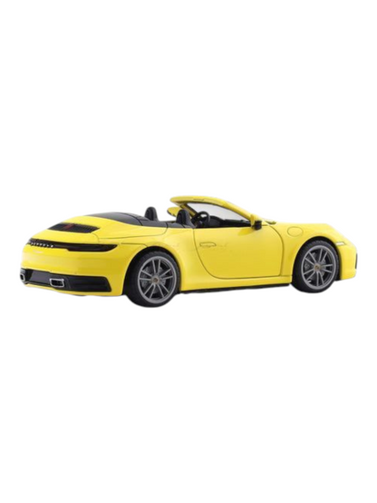 CCA Porsche 911 Carrera Cabriolet Yellow 1:32 licensed pullback diecast Scale Model car