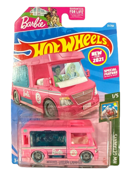 HotWheels Barbie Dream Camper Imported Mainline 1:64 Scale (Blister Damaged)