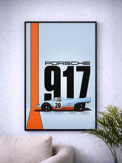 PORSCHE 917 | VINTAGE CAR #21 | CAR POSTER (A4 Size)