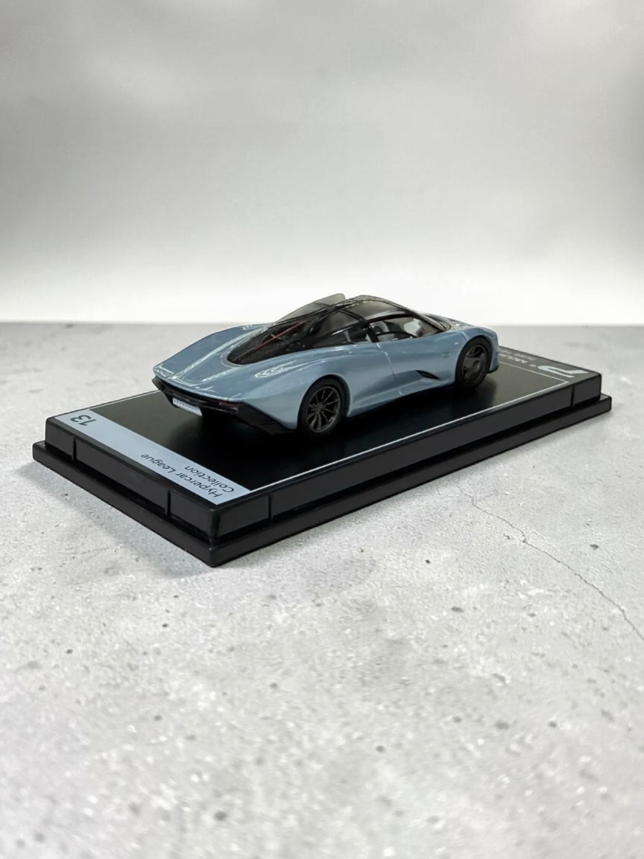 Postercars Hypercar League Collection Mclaren Speedtail 1:64 Scale / Speedtail Silver ( No 13 )