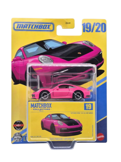Matchbox Collectors 2020 Porsche Carrera 4s No 19/20 Imported 1:64 Scale