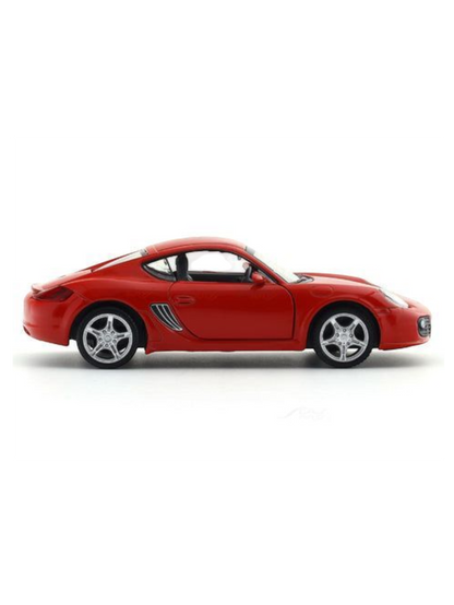 Porsche Cayman S Red 1:32 MSZ licensed pullback diecast Scale Model car
