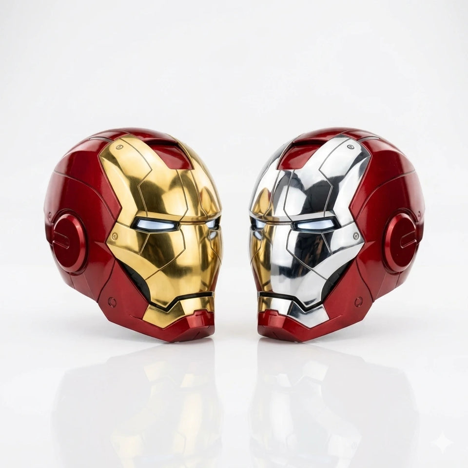 Iron Man Electronic Helmet Premium LED Illuminated Eyes , voice Control Operation If Included, Bettery/ Power