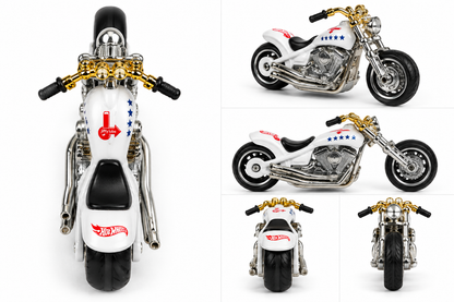 Hotwheels Important Old Card Art JIFFY LUBE Blast Lane™ Die-Cast Bike | Mattel wheels | 1:64 Scale