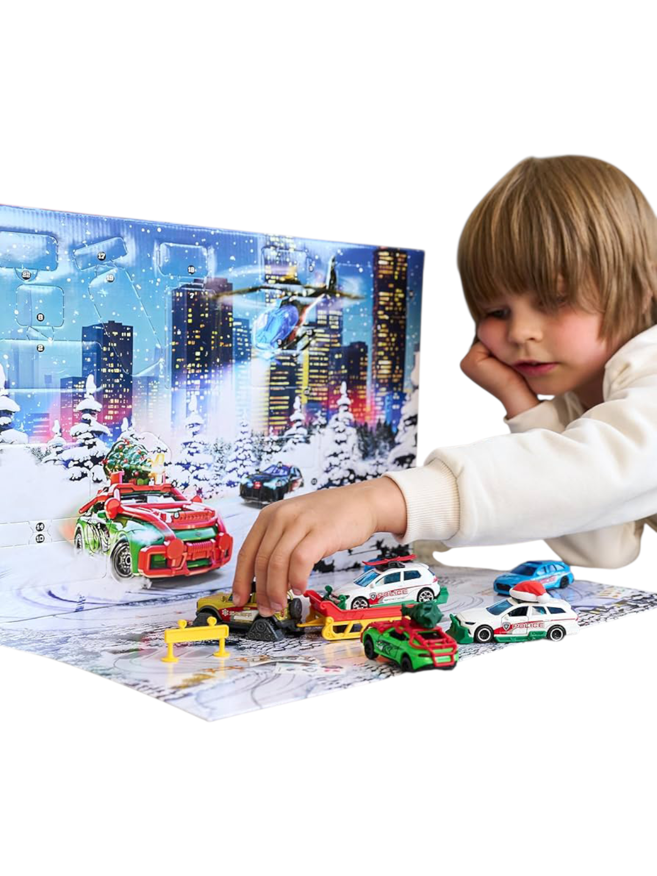 Majorette advent calendar premium 24 surprises ,8 Metal vehicles, 16 accessories 1:64 Scale 8504107000