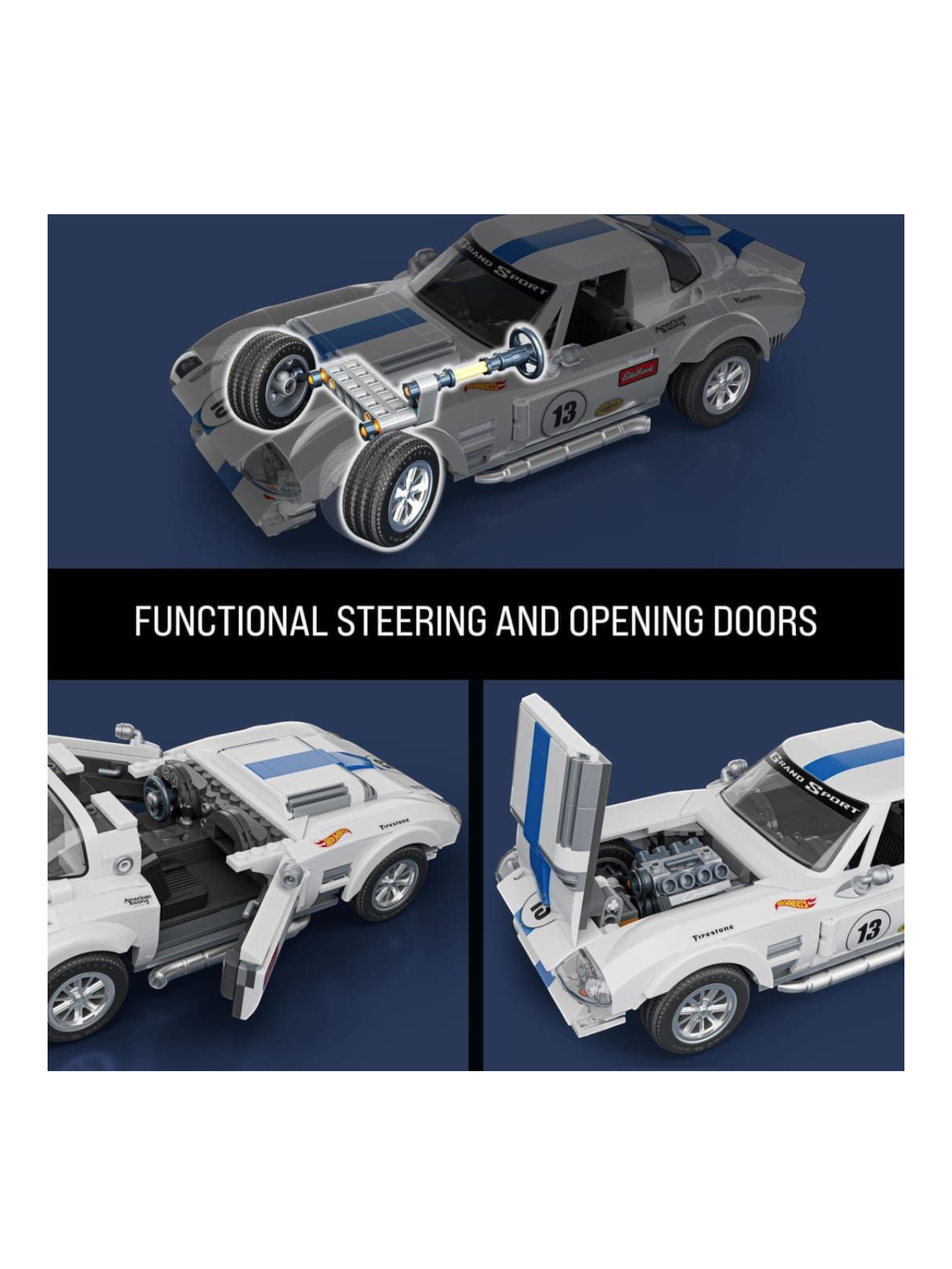 HotWheels Elite Series Corvette Grand Sports Imported Brick Shop 1:16 Scale