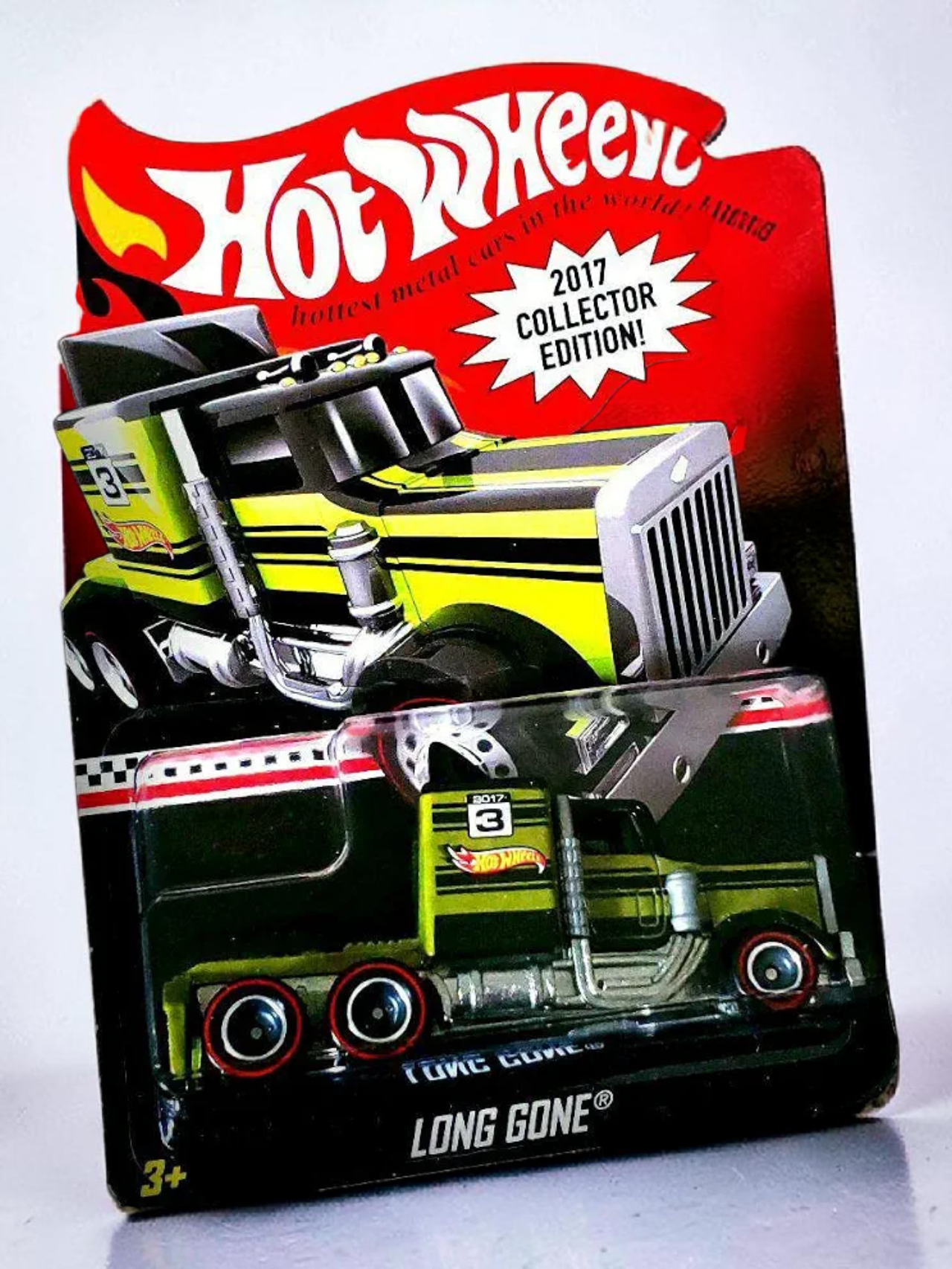 HotWheels RLC 'Long Gone 2017 Collector Edition Premium Yellowish-Green 1:64 Scale