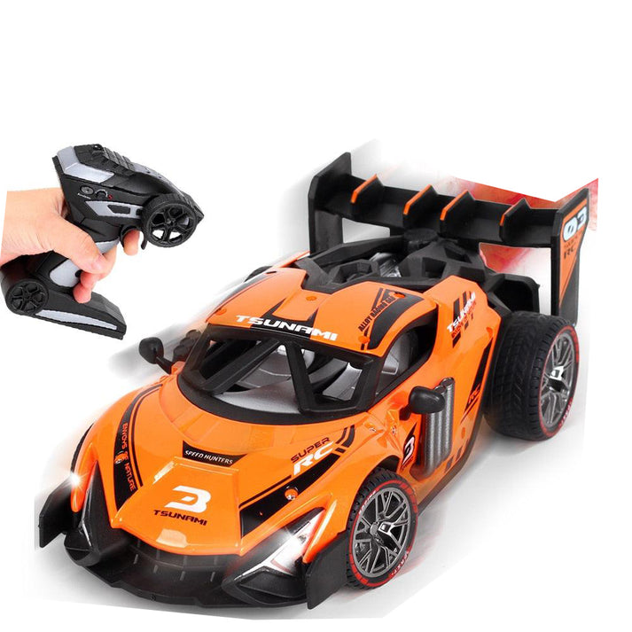 Metal Racing 1:16 Scale RC Metal Racing Car | 2.4GHz Remote Control, 15KM/H High-Speed Sports Car with LED Lights, Drift Function & Shock Absorbers