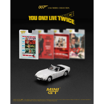 Mini GT (915) Toyota 2000GT Roadster 007 Series You Only Live Twice English Blister 1:64 Scale Diecast Model