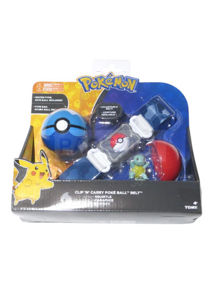 Tomy Pokémon Clip and Carry Poke Ball Belt, Squirtle,Carapuce, Schiggy