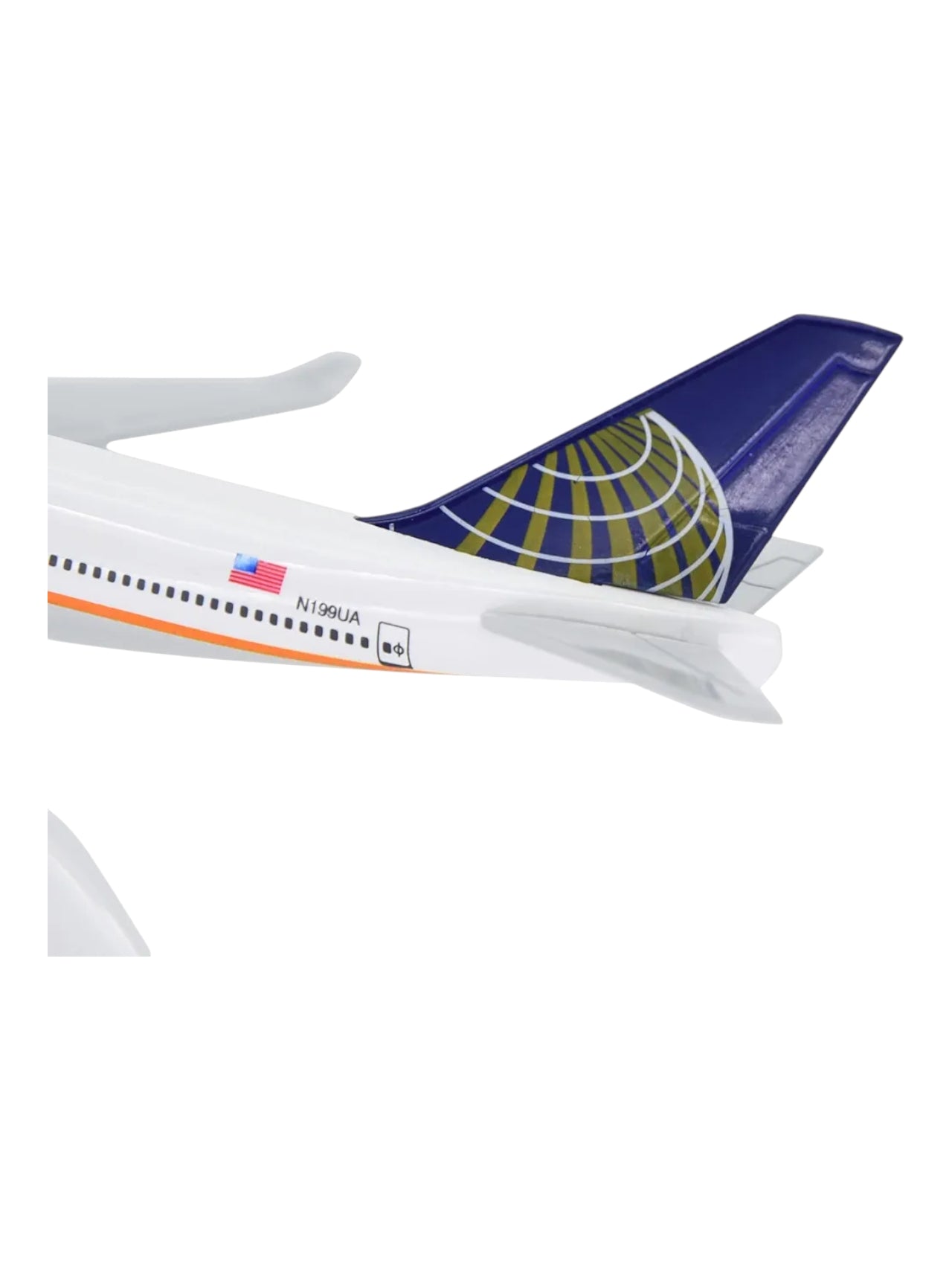 Aircraft Model Boeing B747 400 United Airline Metal Airplane Model 16cm ( code 127A)