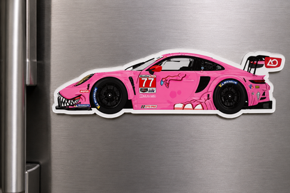 Porsche 911 GT3 R Race Car Magnet – Roxy & Rexy Collection | Multiple Variants | 13 cm Decorative Fridge Magnet