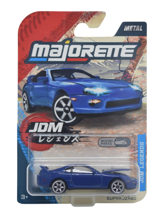 Majorette: JDM Legends Premium Cars - Toyota Supra JZA80 - Blue 1:64 Scale/ Code - 8502100000