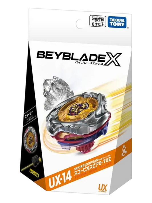 Takara Tomy Tomica Beyblade X UX-14 Scorpio Spear Beyblade