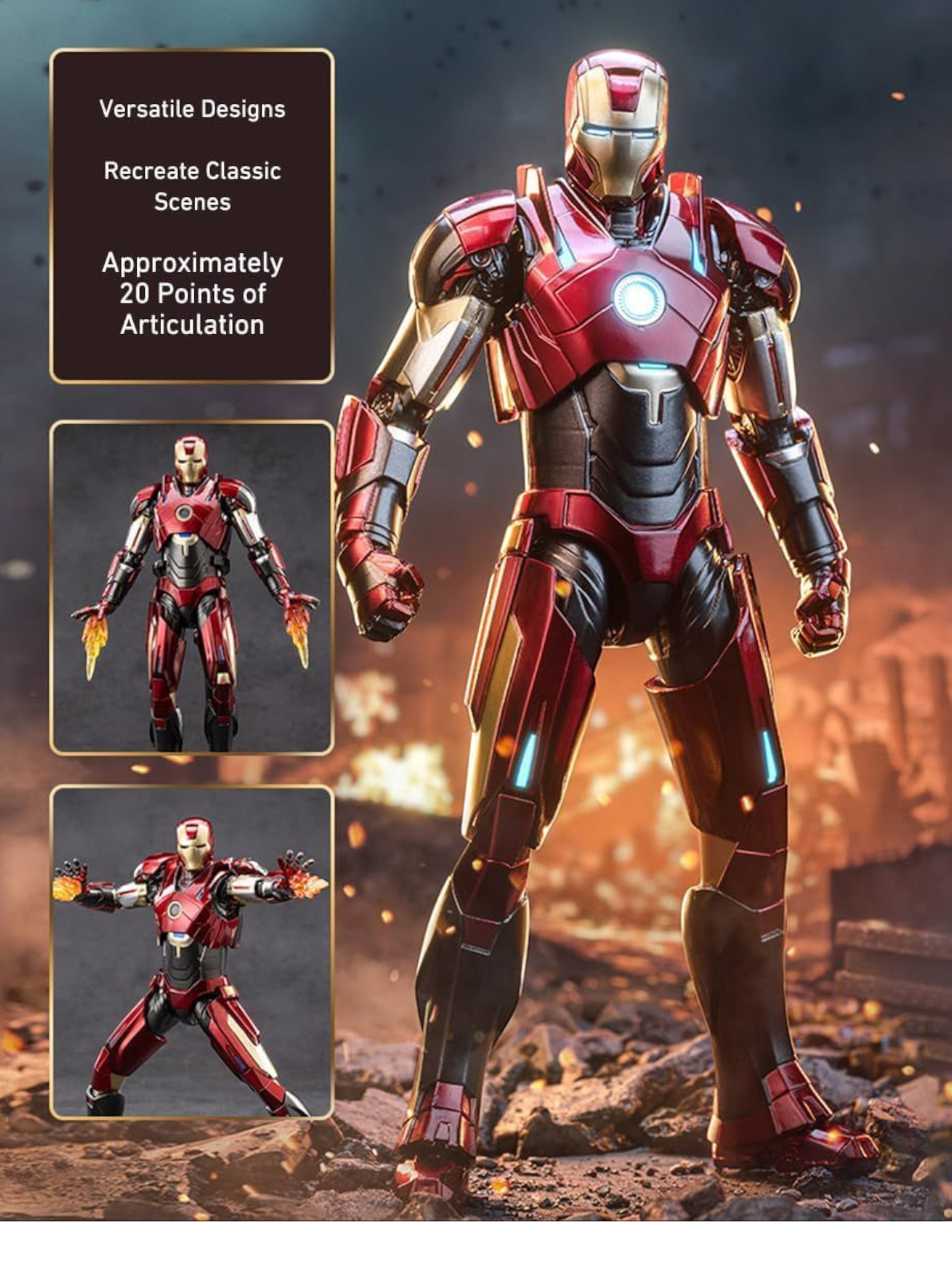 ZD Toys Marvel Studios The Infinity Saga Iron Man 3 MK16 1:10 Scale (Size-7 Inch)