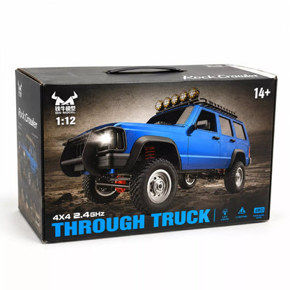 Hobby Grade RC Crawler Off-Road Truck with 2.4GHz Remote, LED Lights & Rechargeable Battery 1:12 Scale Remote Control Truck