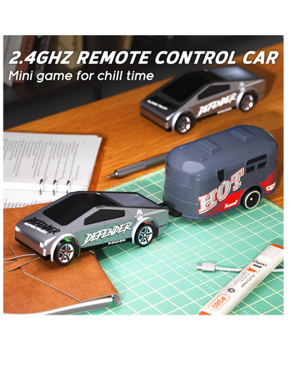Mini Remote Control Cybertruck Pickup Off-Road Vehicle Speed-Regulating Alloy Model Car 1:64 Scale