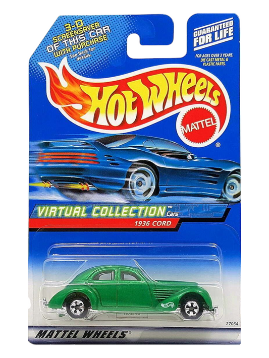 HotWheels Virtual Collection 1936 Cord Imported Mainline 1:64 Scale (Blister Damaged)
