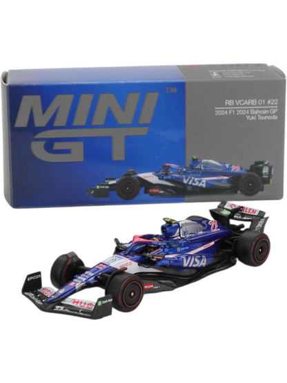 Mini GT #1007: RB VCARB 01 #22 Yuki Tsunoda 2024 F1 2024 Bahrain GP 1:64 Scale