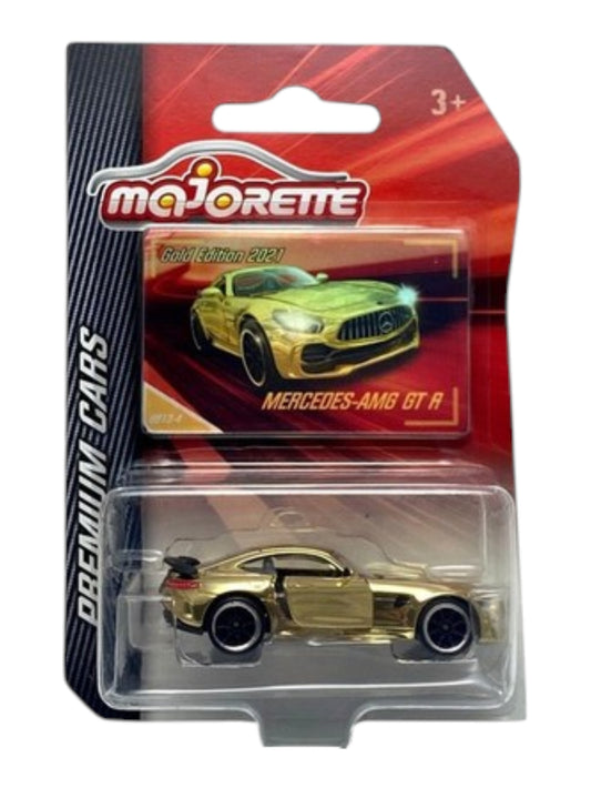 Majorette Gold Edition 2021 Mercedes-AMG GT R Die-Cast Model Car Imported Premium (Gold Finish) 1:64 Scale