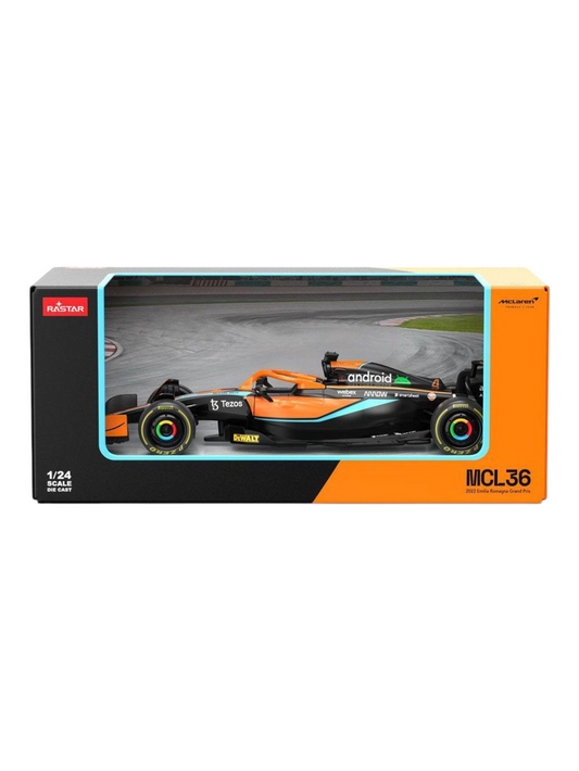 Rastar Mclaren MCL36 2022 Emilia Romagna Grand Prix 1:24 Scale Diecast
