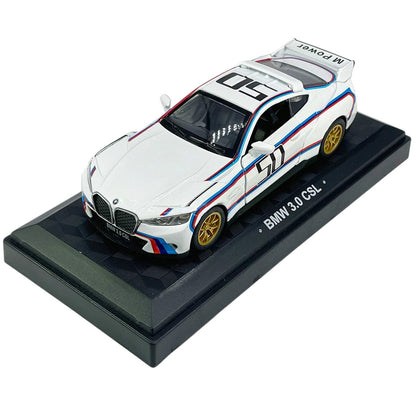 CCA 'BMW 3.0 CSL Diecast matel Door open Detailing the Car 1:42 Scale With Acrylic Protecter