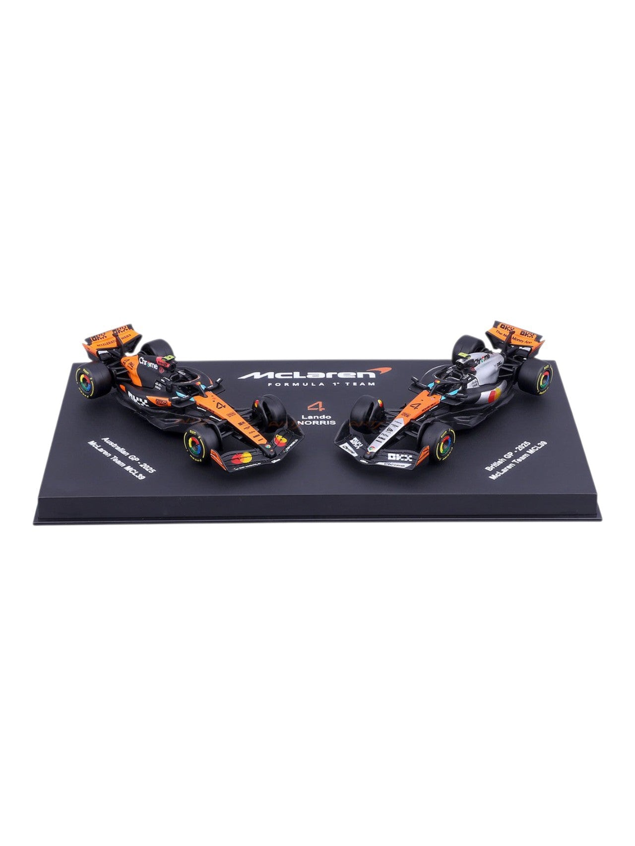 Bburago (18-58019N) Mclaren Formula 1 Team No.4 Lando Norris 'Australian Gp-2025 British Gp - 2025 Mclaren MCL39 1:64 Scale Diecast Model