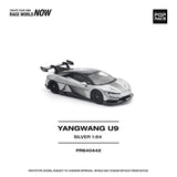 Pop Race PR64-442: Yangwang U9 Silver 1:64 Scale Diecast Model