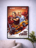 FAST & FURIOUS | MOVIE POSTER #20 |CAR POSTER (A4 Size)