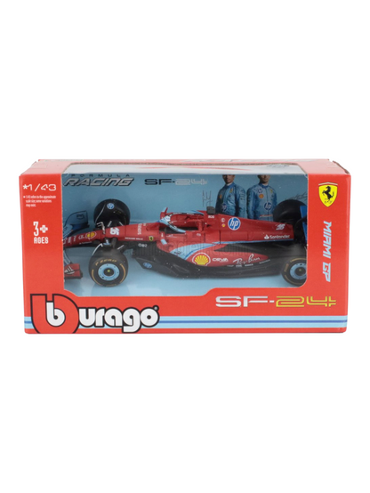 BBURAGO - Ferrari SF-24 2024 - Realistic Car 1:43 Scale Driven by Charles Leclerc - bburago 18-36844
