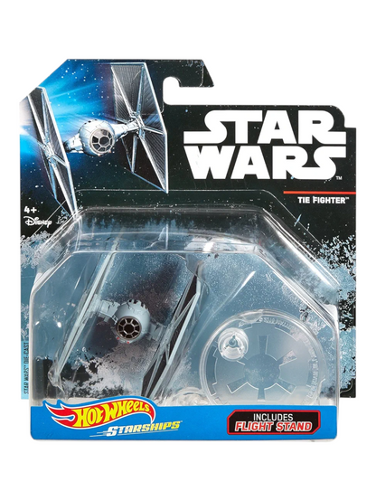 HotWheels Starships Tie Fighter Star Wars Includes Flight Stand premium Imported 1:64 Scale