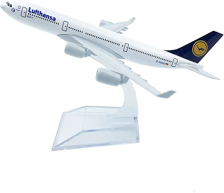 Aircraft Model Lufthansa 16cm Alloy Aircraft Airbus A340 Airplane (Code-117)