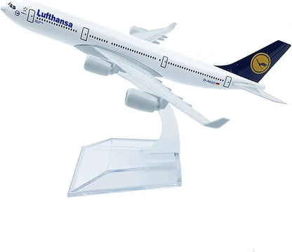 Aircraft Model Lufthansa 16cm Alloy Aircraft Airbus A340 Airplane (Code-117)