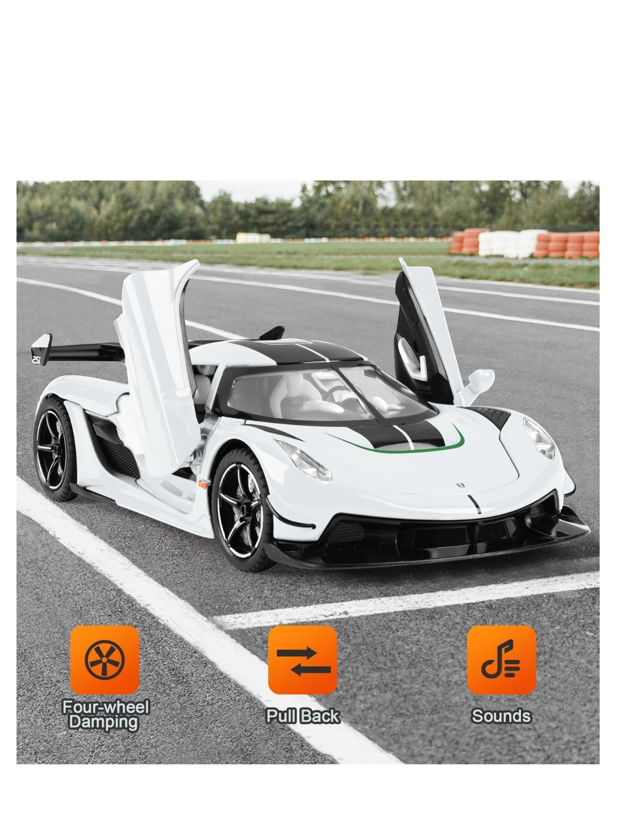 XQT Koenigsegg Jesko Alloy Car Simulation Die-Cast Model 1:22 Scale