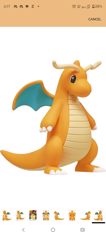 Takara Tomy Tomica Pokémon Monster Collection MS-25 Dragonite Collectible Figure Toy