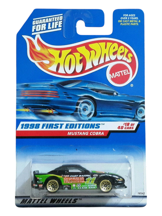HotWheels 1998 First Editions Mustang Cobra Imported Mainline 1:64 Scale