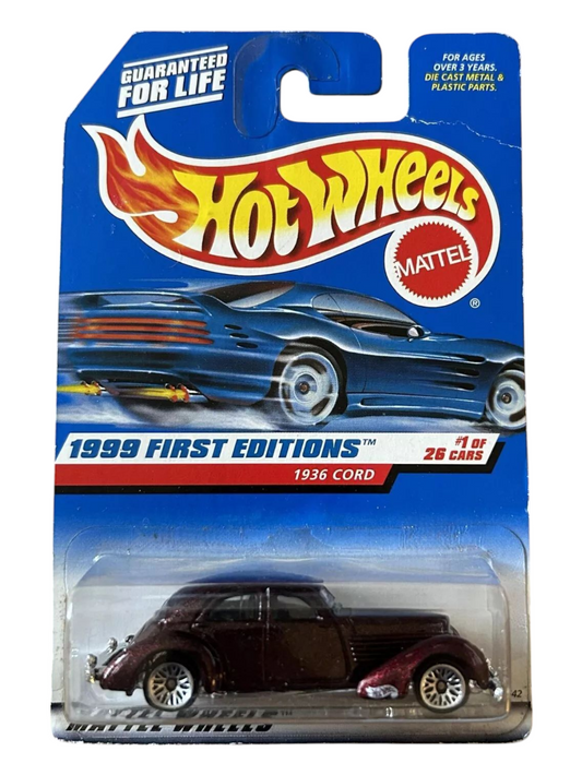 HotWheels 1999 First Editions 1936 Cord Imported Mainline 1:64 Scale