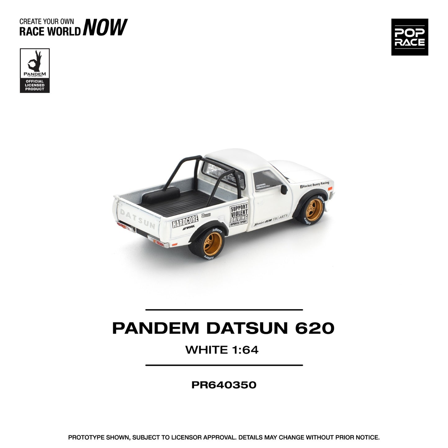 Pop race pr64-350 pandem Datsun 620 1:64 Scale